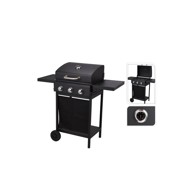 VAGGAN Plinski roštilj, crni, 3 plamenika