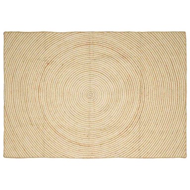 Tepih, dimenzije 240 × 340 cm, juta, prirodna i bijela