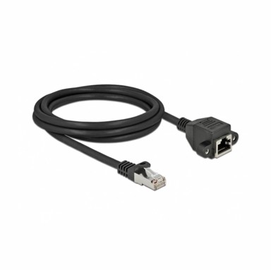 DELOCK Patch kabel SFTP CAT 6A, 2 m, crni