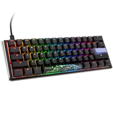 DUCKY Tipkovnica One 3 Classic Black/White Mini Gaming, RGB LED - MX-Speed-Silver (US) DKON2161ST-PUSPDCLAWSC1
