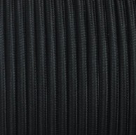 Dekorativni kabel, tekstilni 2×0.75, crni, 10 m
