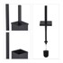 NORTHIX Samostojeći WC set, mat metal, 3 zamjenjive glave četke