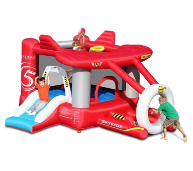 HAPPY HOP Dvorac na napuhavanje Avioni, plavo-crveni