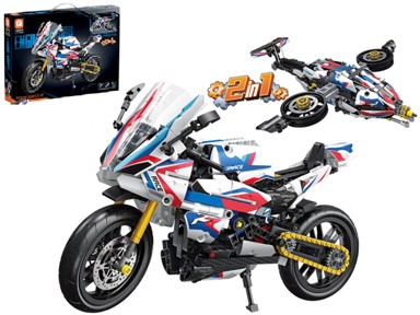 Kockice 2u1 za sastavljanje motora/letjelice, 521 kom, šareni