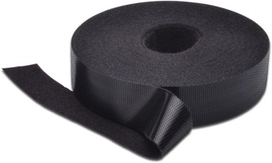 DIGITUS Čičak traka za kabele, 20 mm, 10 m rola, crna