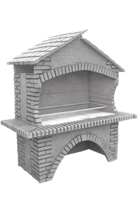 Pečenjara Krović 140 cm, siva patina