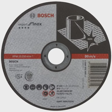 BOSCH Rezne ploče Expert For Inox, 150 × 1.6 mm