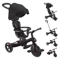 GLOBBER Tricikl Explorer 4u1, crni
