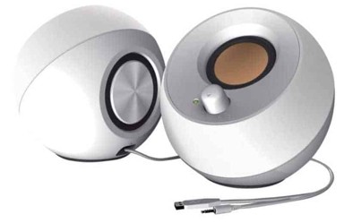 CREATIVE LABS Zvučnici Pebble, set 2.0, USB + 3.5 mm, bijela