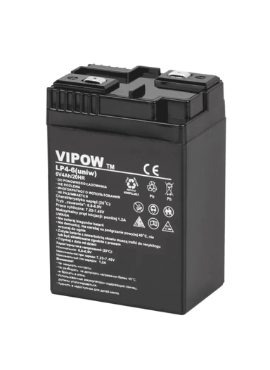 VIPOW Gel baterija, 6 V, 4 Ah
