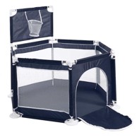 TAVALAX Brzo sklopivi vrtić s košarkom, plavi