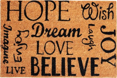 Otirač od kokosa, Riječi 40x60