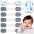 NORTHIX Sigurnosna brava za ormariće, Ricokids 798101, 6 kom, siva