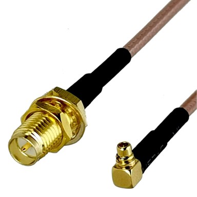 Pigtail kabel MMCX kutni utikač / SMA-RP utičnica, RG316, 20 cm