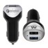 MACLEAN Automobilski USB punjač s kabelom MCE157, 2× USB, Quick Charge 3.0, srebrni, 1,5 m