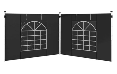 HOMESTAR Set bočnih zidova za paviljon, 295x195 cm, crni
