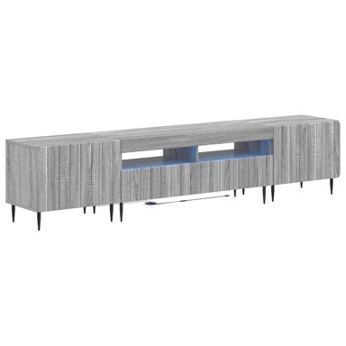 LED TV ormarić 5-dijelni od konstruiranog drva, siva sonoma