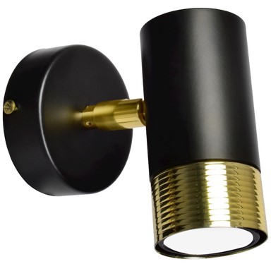 Zidna lampa Dani, 1xGU10, crna-zlatna