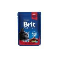 BRIT Premium Cat komadići u umaku s goveđim gulašem i graškom, vrećica 100 g