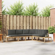 Set vanjskih sofa, 4 kom, 273 x 213,5 x 73 cm, poliester, bijela i antracit