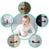NORTHIX Sigurnosna brava za ormariće, Ricokids 798202, 6 kom, crna