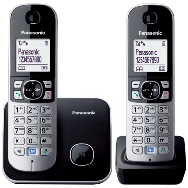 PANASONIC Bežični telefon KX-TG6812FXB, crni