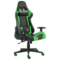 Okretna gaming stolica zelena PVC