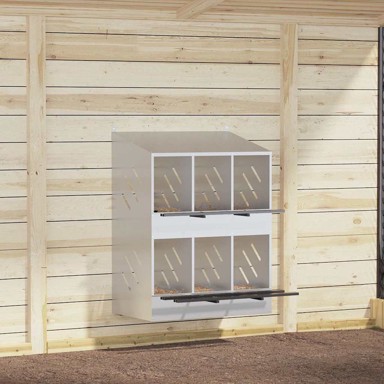 Kutija za gniježđenje za piliće, 6 odjeljaka, metalna