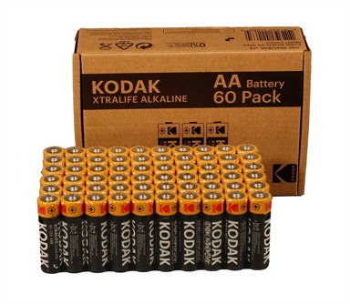 KODAK Alkalne baterije Xtralife, AA, 60 komada