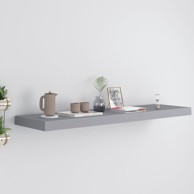 Plutajuća zidna polica siva 90 x 23,5 x 3,8 cm MDF