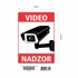 TECH TRADE Naljepnica A6 VIDEO NADZOR, prozirna