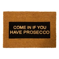 ARTSY DOORMATS Otirač od prirodnih kokosovih vlakana Come In If you Have Prosecco Glitter, 40 x 60 cm