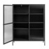 UNIQUE FURNITURE Crna metalna vitrina, 111x140 cm Bronco