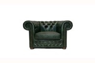CHESTERFIELD Fotelja First Class Leather, 1-sjedište, Cloudy Green