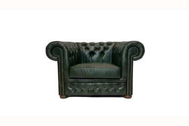 CHESTERFIELD Fotelja First Class Leather, 1-sjedište, Cloudy Green