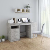 Radni stol siva boja betona 140 x 50 x 76 cm od iverice