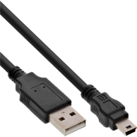 INLINE USB-A na Mini USB kabel 33107K, USB 2.0, 0,5 m, crni