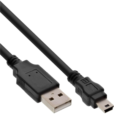 INLINE USB-A na Mini USB kabel 33107K, USB 2.0, 0,5 m, crni