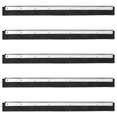 Glave za podni brisač, 5 kom, 60,5 × 2 × 5 cm, čelik, guma