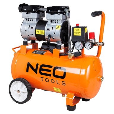 NEO TOOLS Bezuljni kompresor, 24 L
