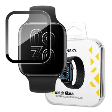 WOZINSKY Hibridno zaštitno staklo, Oppo Watch 46 mm, crno