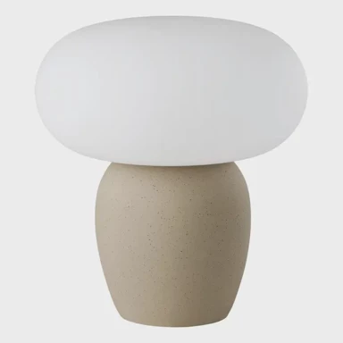 Stolna lampa Cahuama, E27, bijela/bež