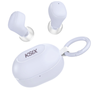 KSIX Slušalice Neutron, bežične, USB-C, karabiner, baterija 4h+16h, ljubičaste