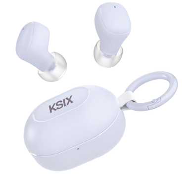 Slušalice bežične KSIX Neutron, USB-C, kopča za karabiner, baterija 4h+16h, ljubičaste