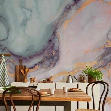 Foto tapeta Pastelno kamenje, ružičaste i plave mramorne strukture, 500x350 cm, vodootporna
