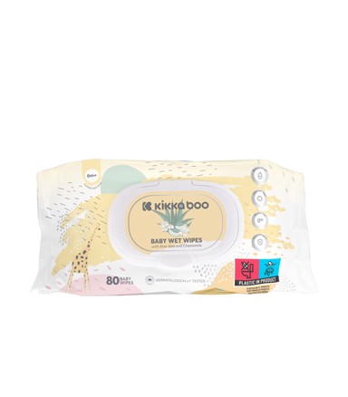 KIKKA BOO Vlažne maramice za bebe - Aloe Vera & kamilica, 80 kom