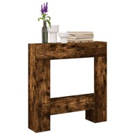 Okvir za kamin, 81x18x82 cm, od konstruiranog drva, dimljeni hrast