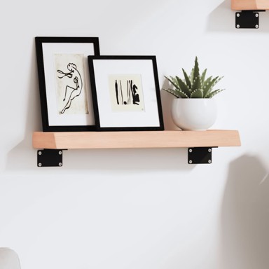 Zidna polica 40 x 10 x 4 cm od neobrađene masivne hrastovine