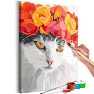 Slika za samostalno slikanje Flowery Cat 40x60
