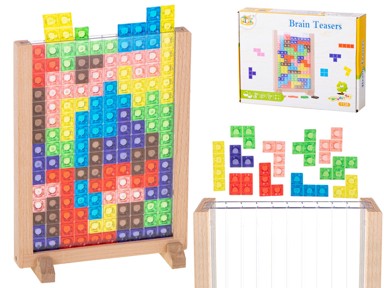 Montessori vertikalni tetris u drvenom okviru